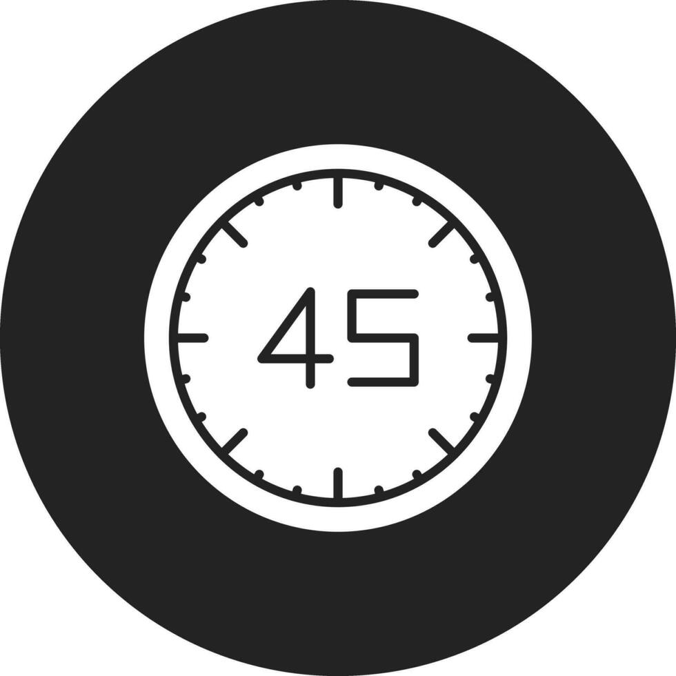 45 Minutes Vector Icon