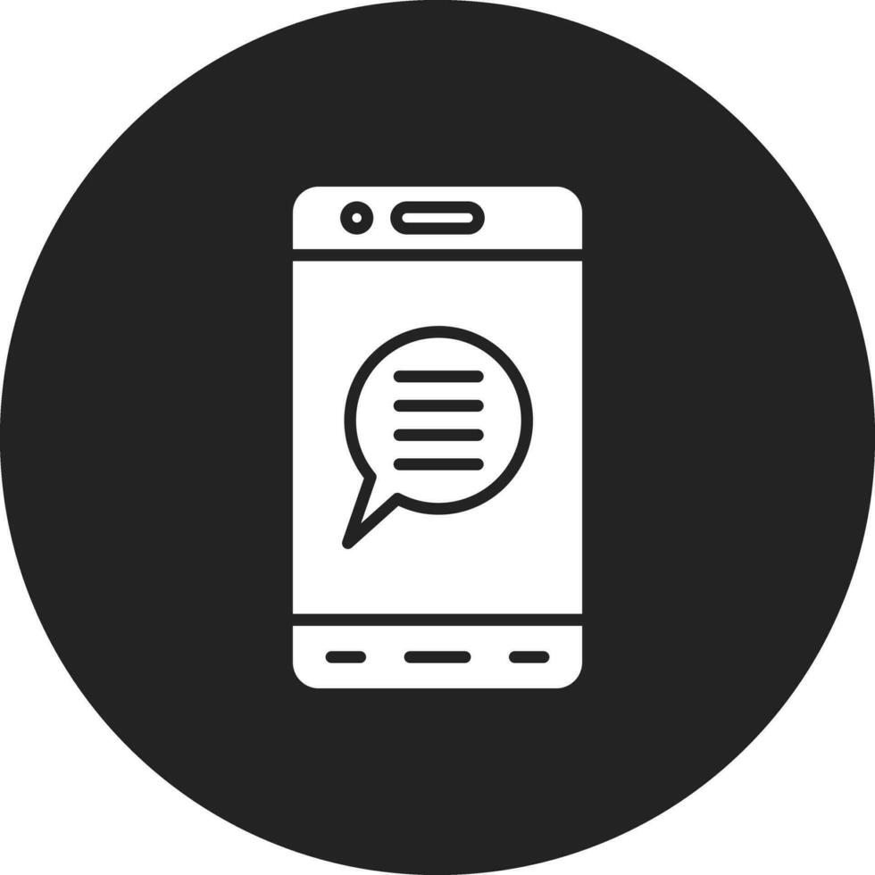 Mobile Chat Vector Icon