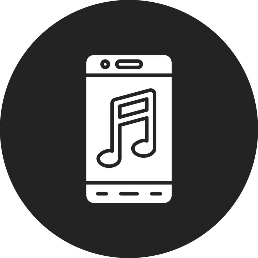 móvil música aplicación vector icono