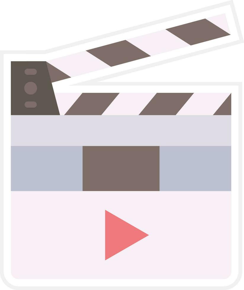 icono de vector de claqueta de cine