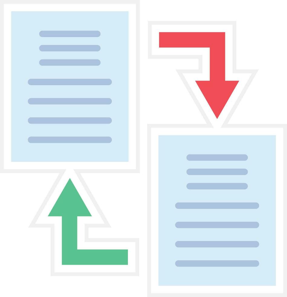 Documents Exchange Vector Icon