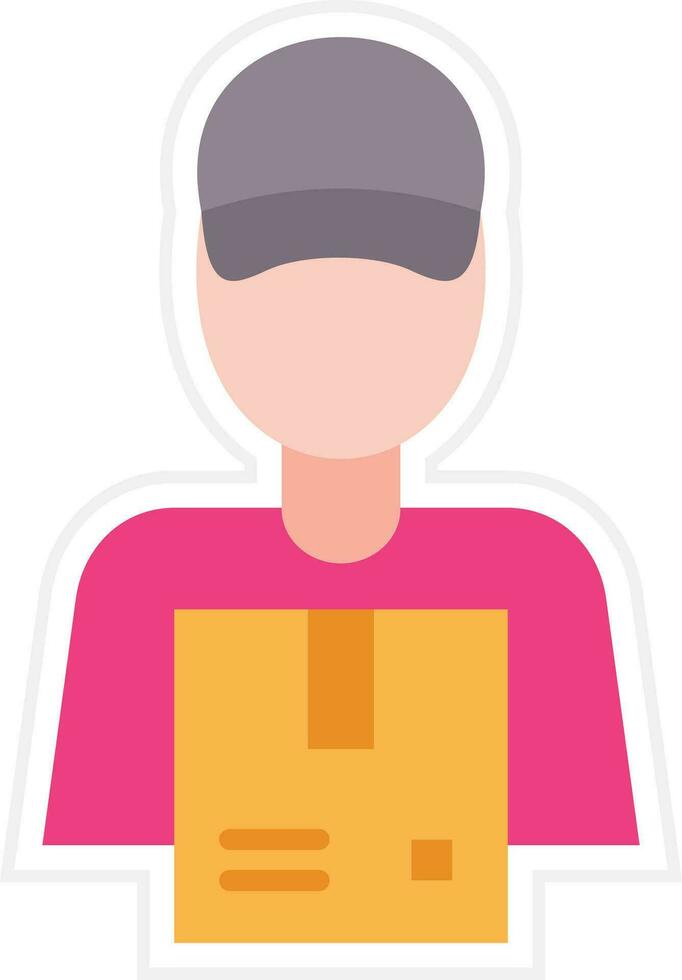 Delivery Man Vector Icon