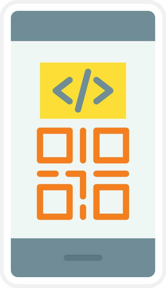 Smartphone Coding Vector Icon