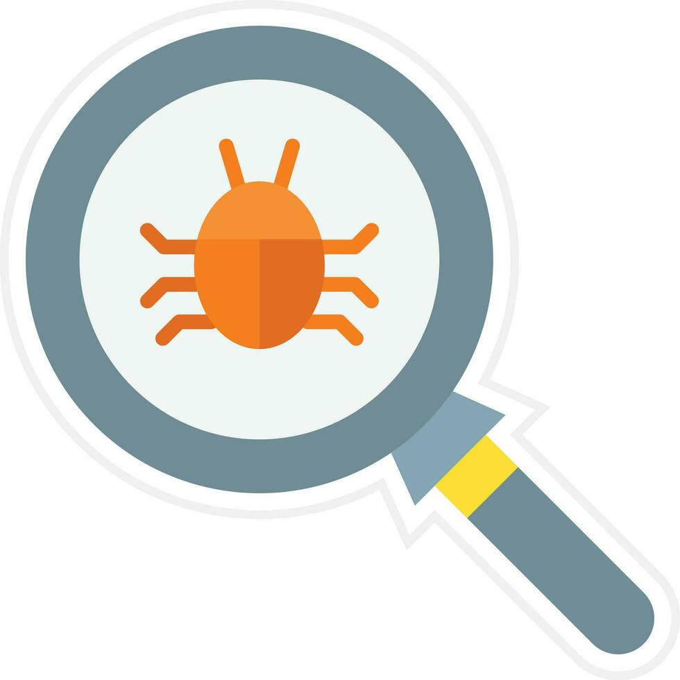 Bug Search Vector Icon