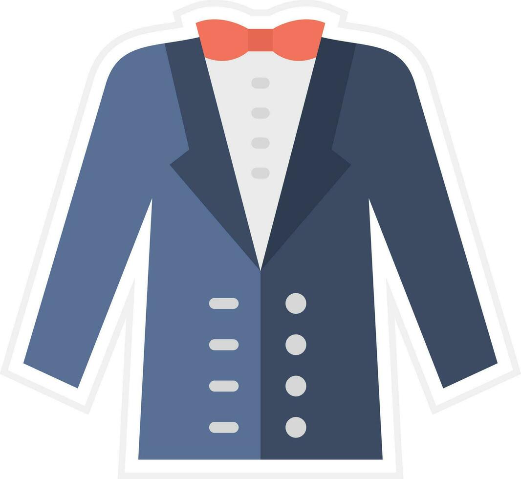 Wedding Men Suit Vector Icon