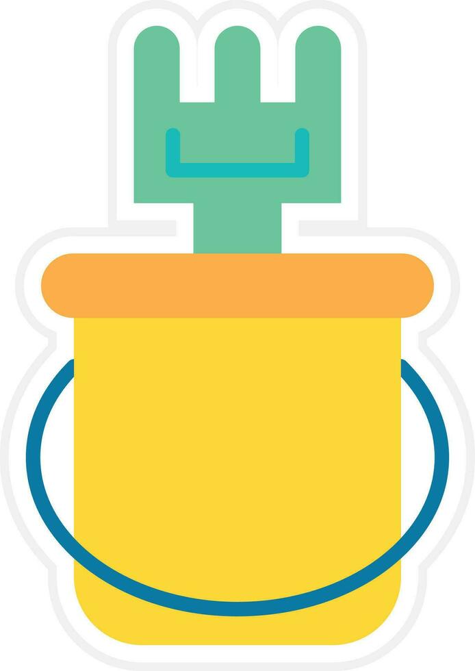 Sand Bucket Vector Icon