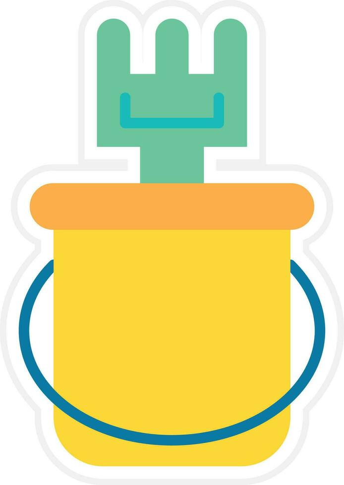 Sand Bucket Vector Icon