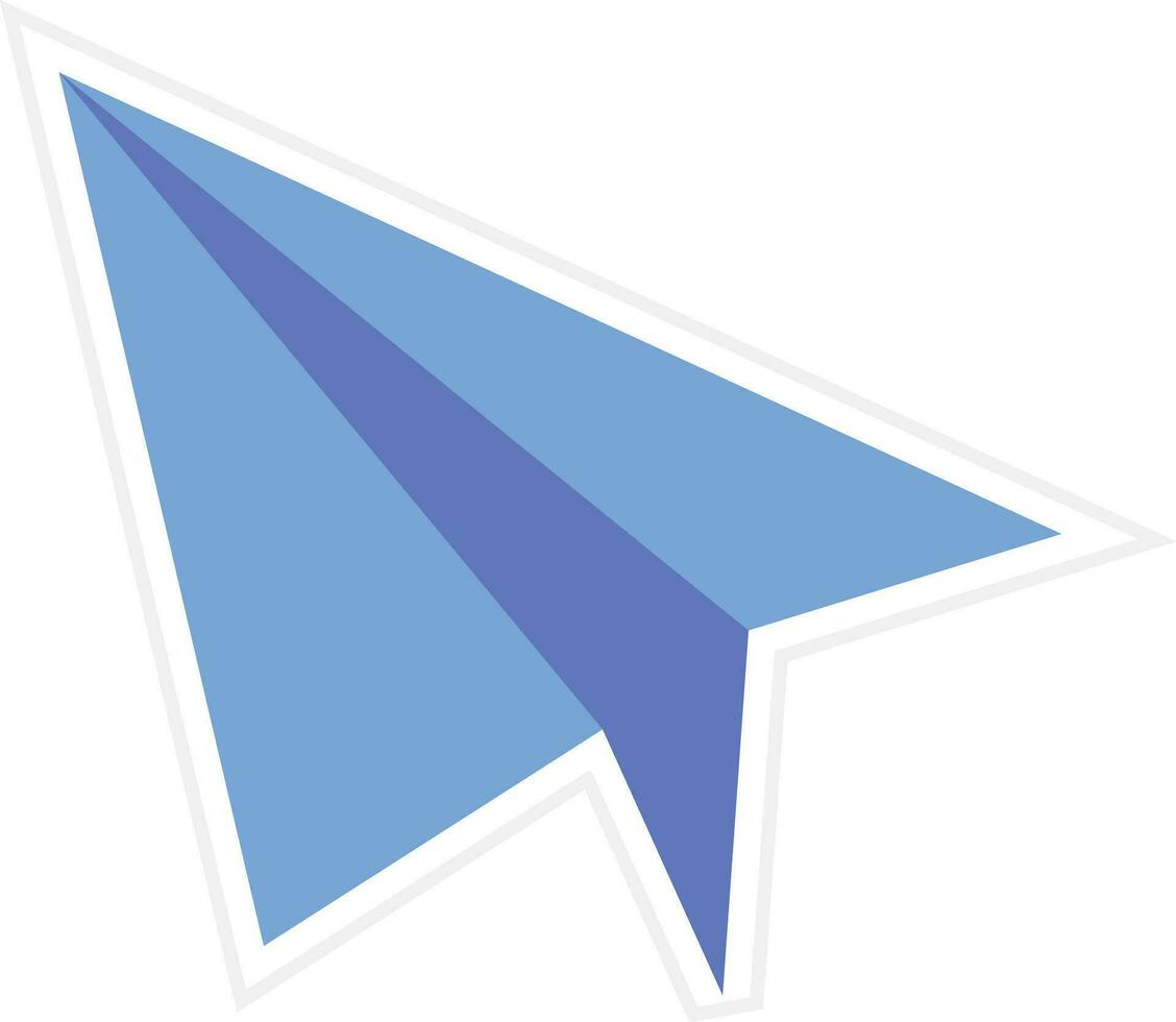 icono de vector de avión de papel