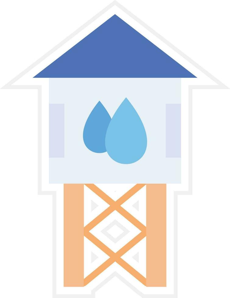 icono de vector de torre de agua