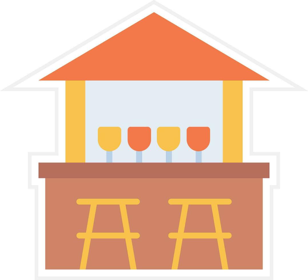 Beach Bar Vector Icon