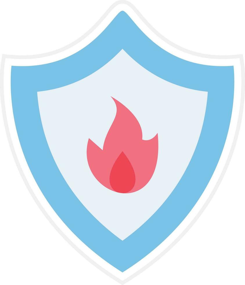 Fire Shield Vector Icon