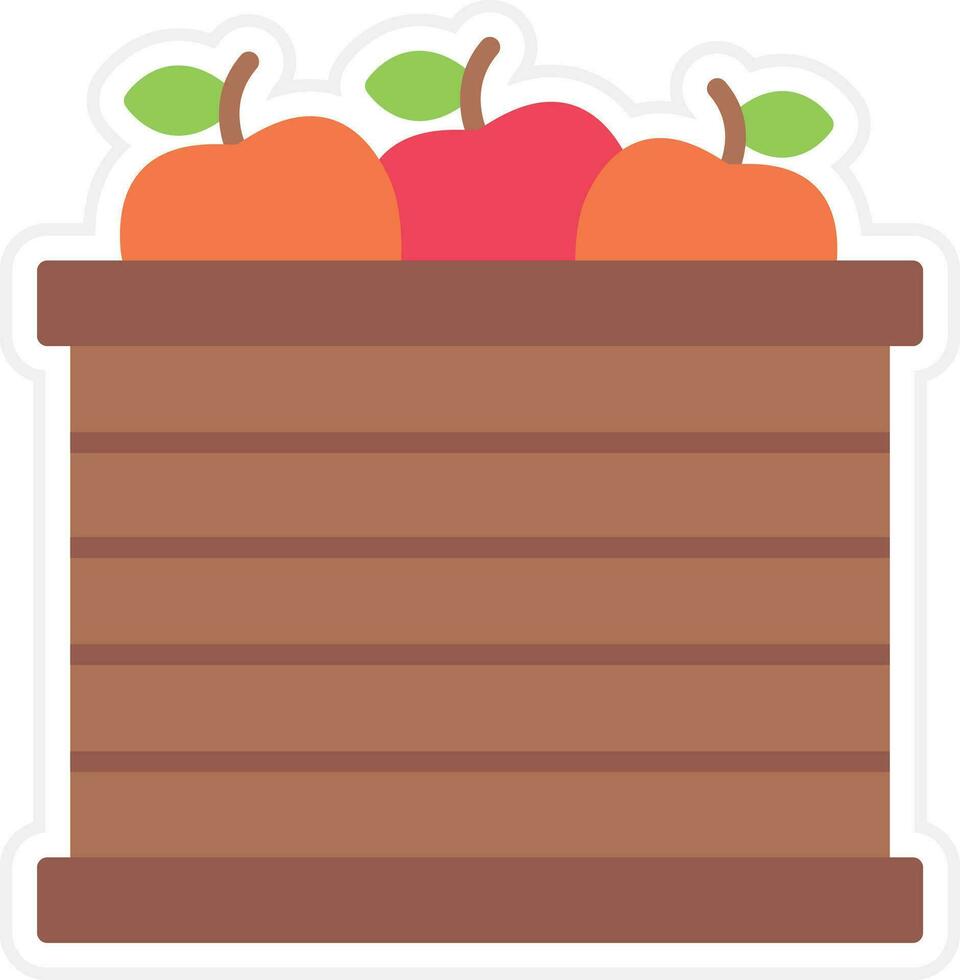 Fruits Basket Vector Icon