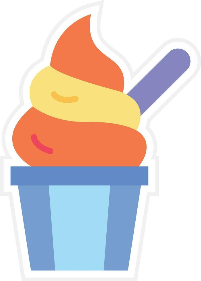 Ice Cream Cup Vector Icon