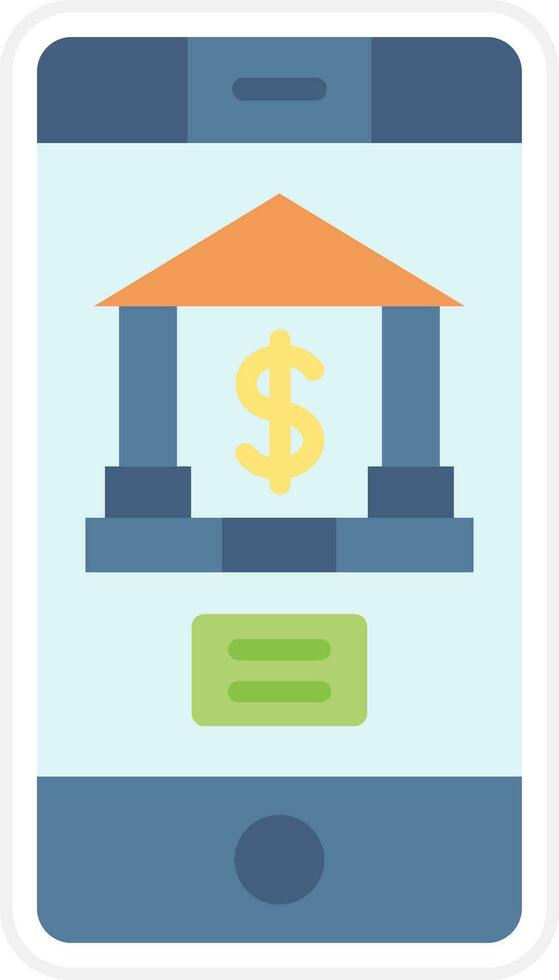 Mobile Banking Vector Icon