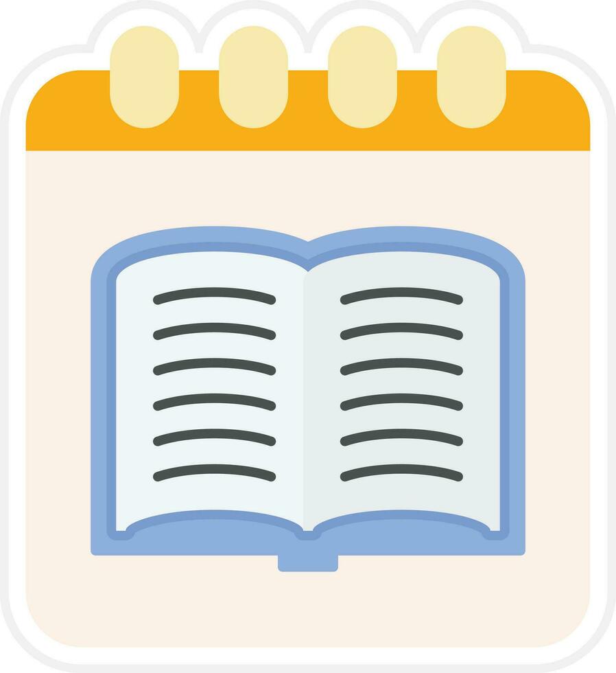 Library Calendar Vector Icon