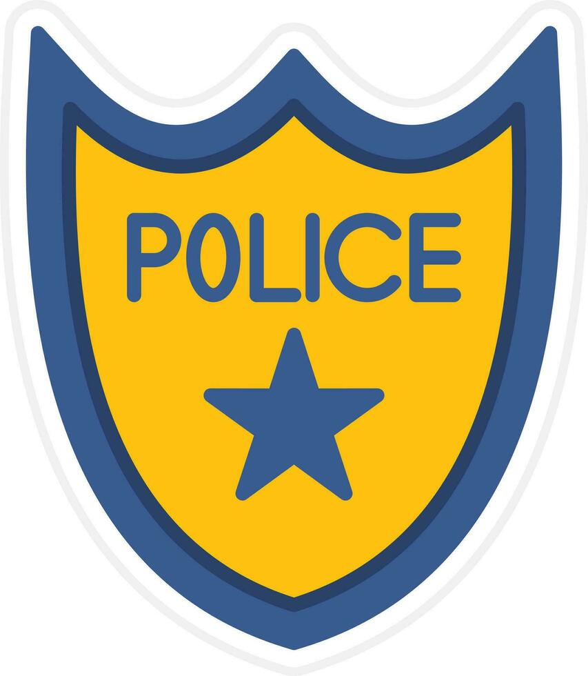 icono de vector de placa de policía