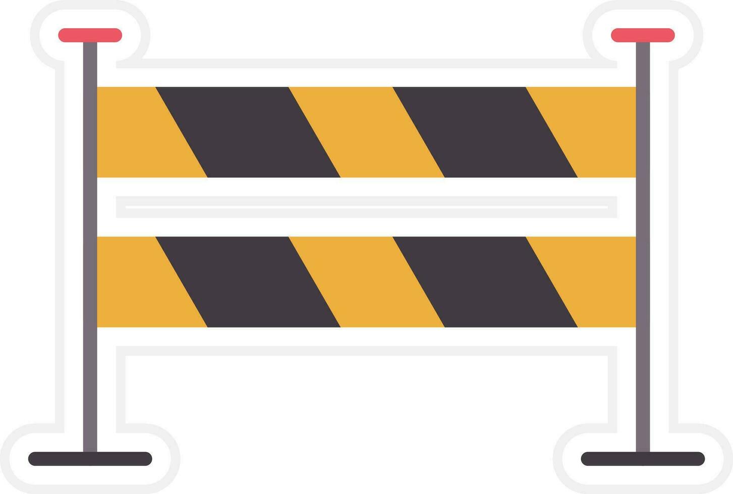Police Barrier Vector Icon