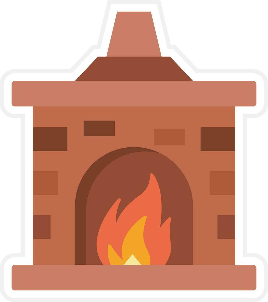 Fireplace Vector Icon