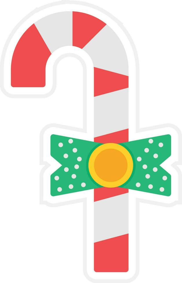 Candy Cane Vector Icon