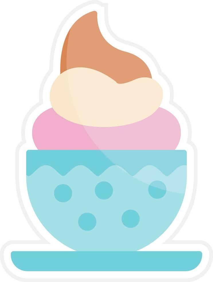 Ice Cream Cup Vector Icon