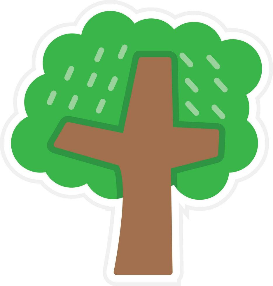 icono de vector de árbol de otoño