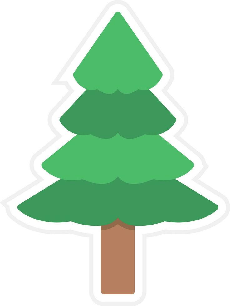 icono de vector de árbol de pino