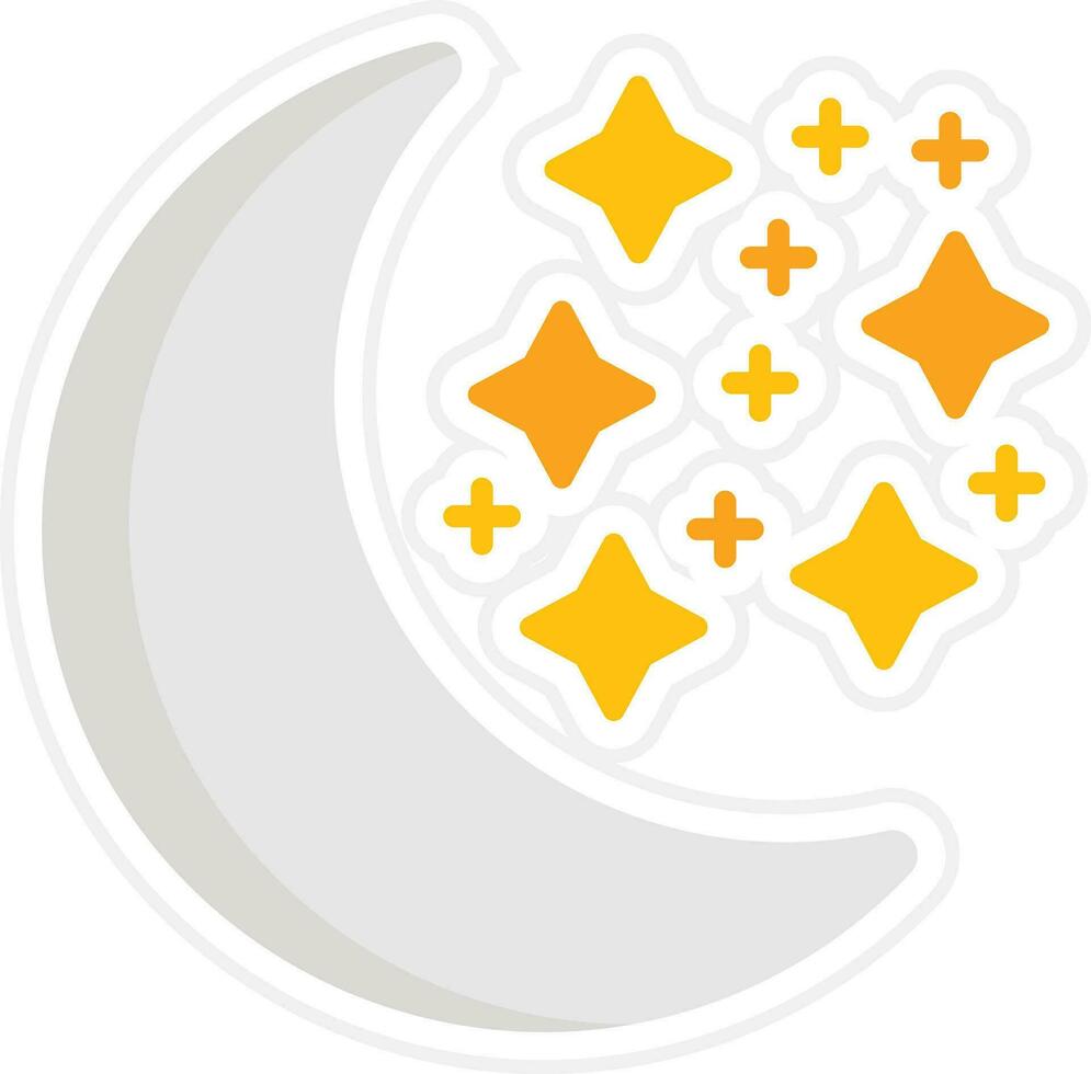 Waxing Moon Vector Icon