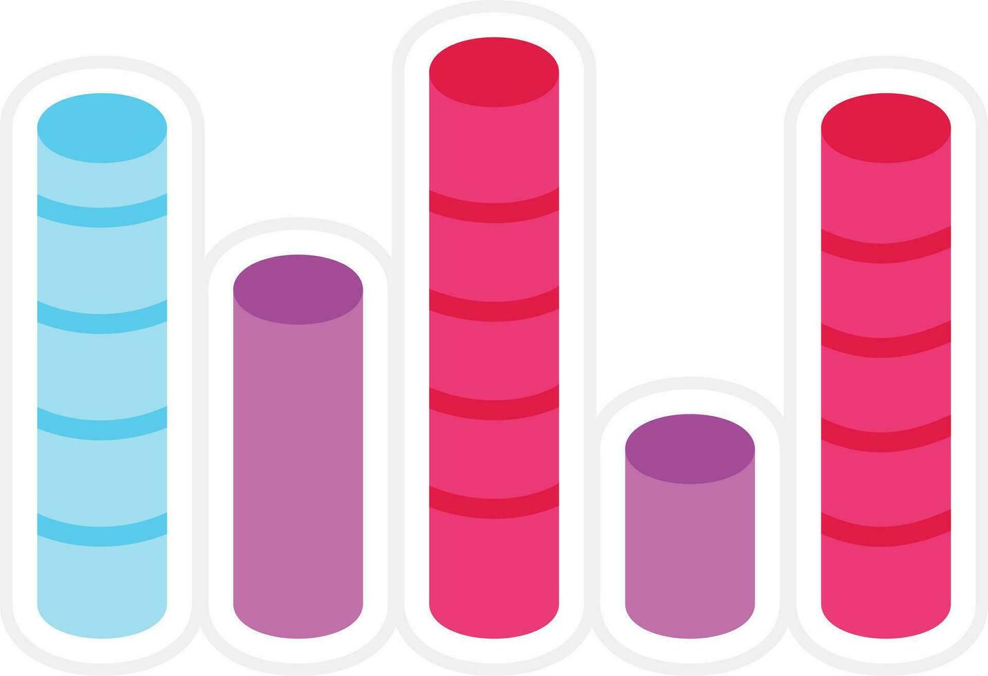 Cylindrical Bars Vector Icon