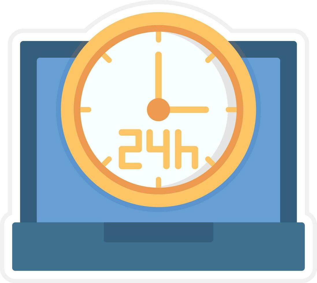 Icono de vector de 24 horas