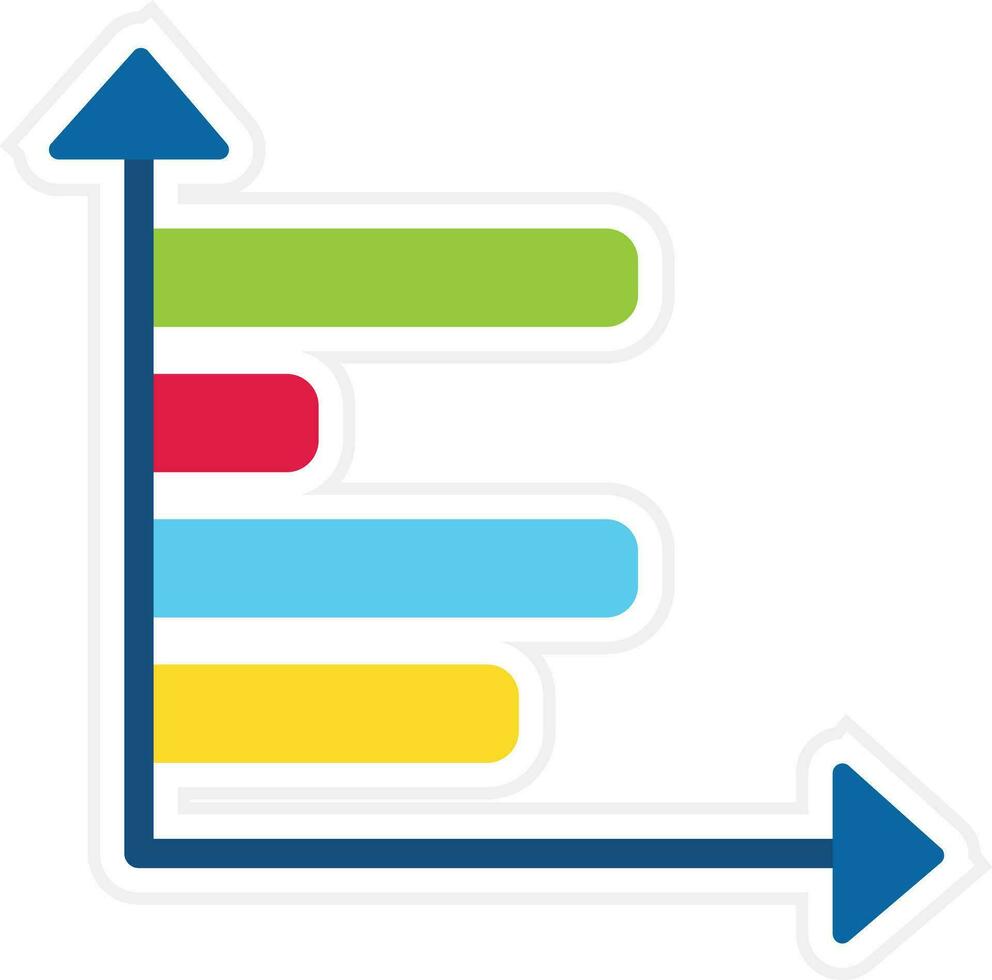 Horizontal Bar Chart Vector Icon