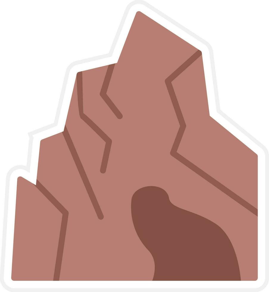 Desierto cueva vector icono