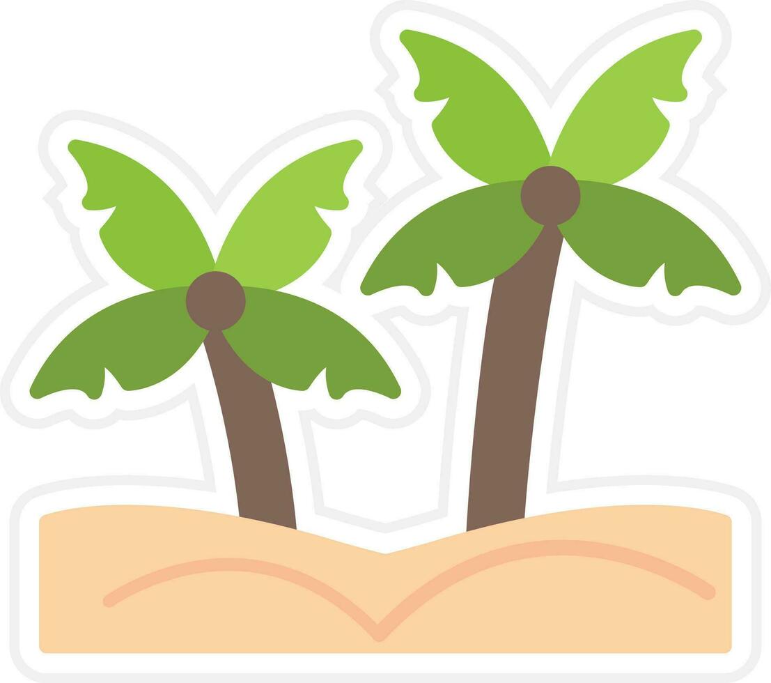 Desert Oasis Vector Icon