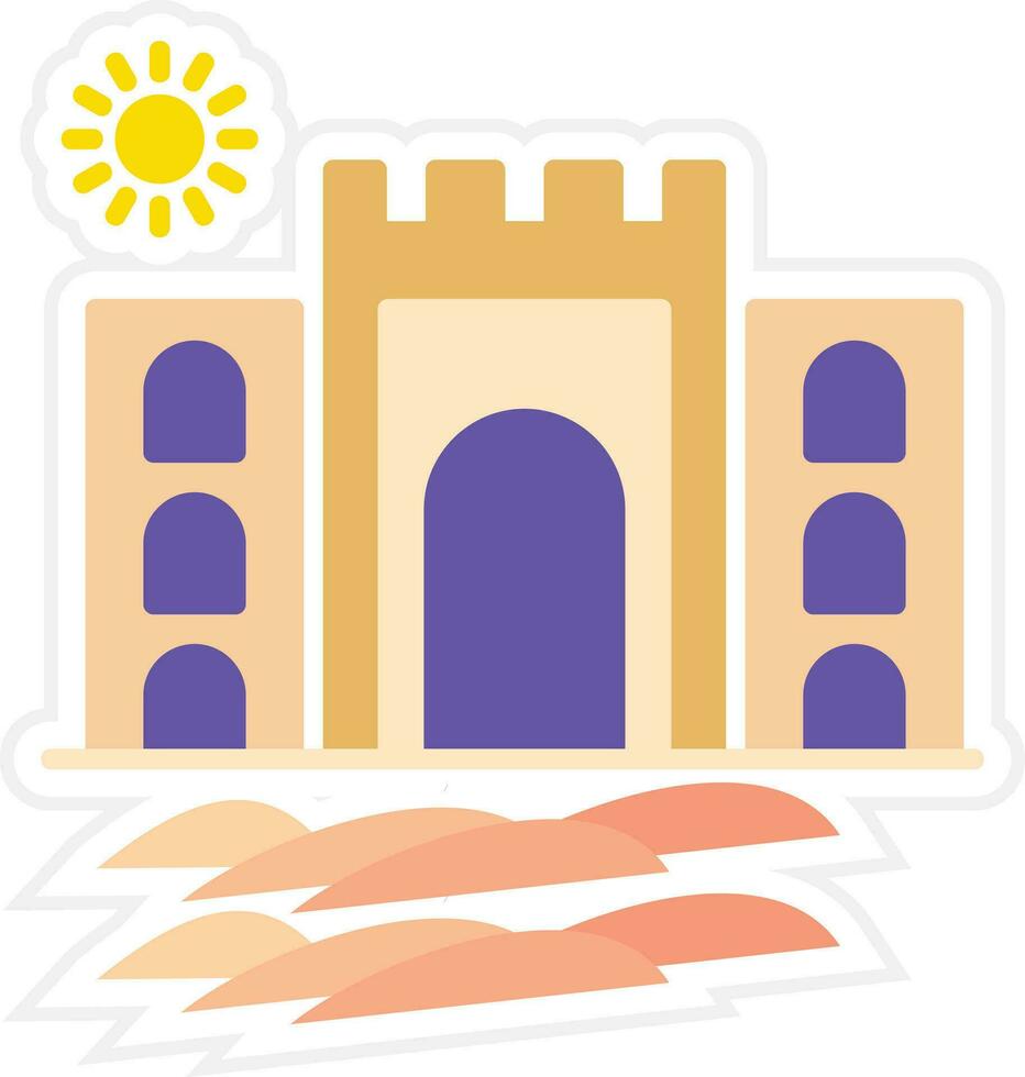 Desert Hotel Vector Icon
