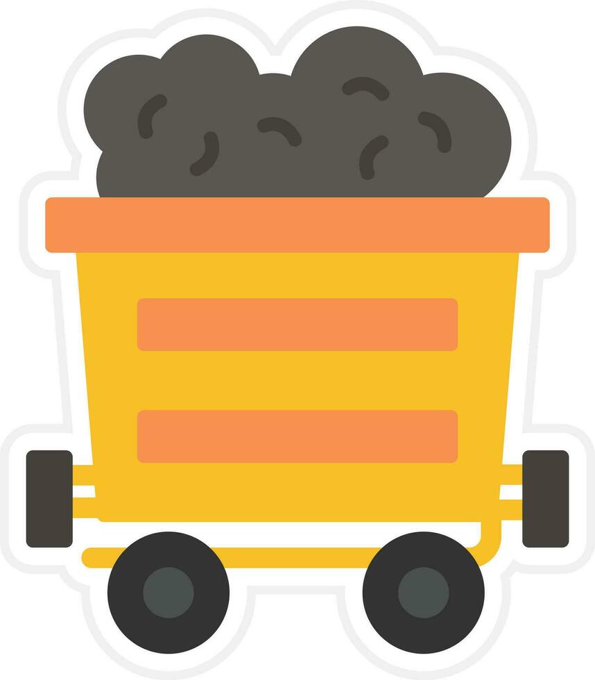 Mining Cart Vector Icon