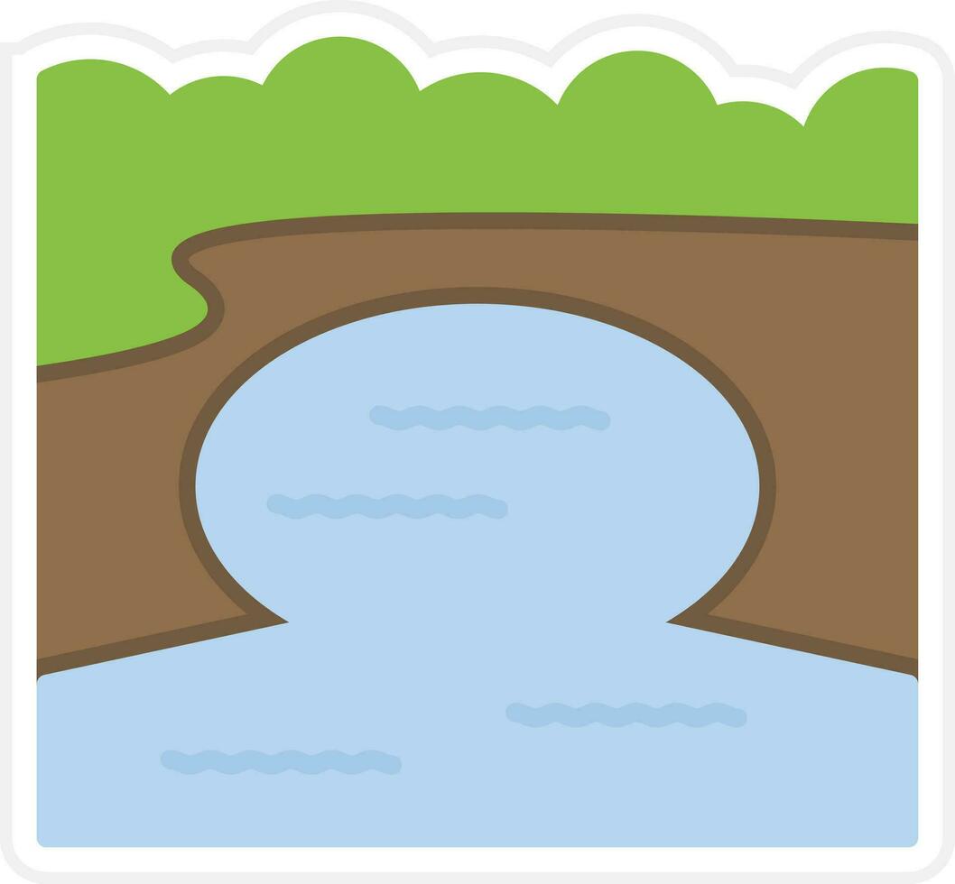 bahía paisaje vector icono