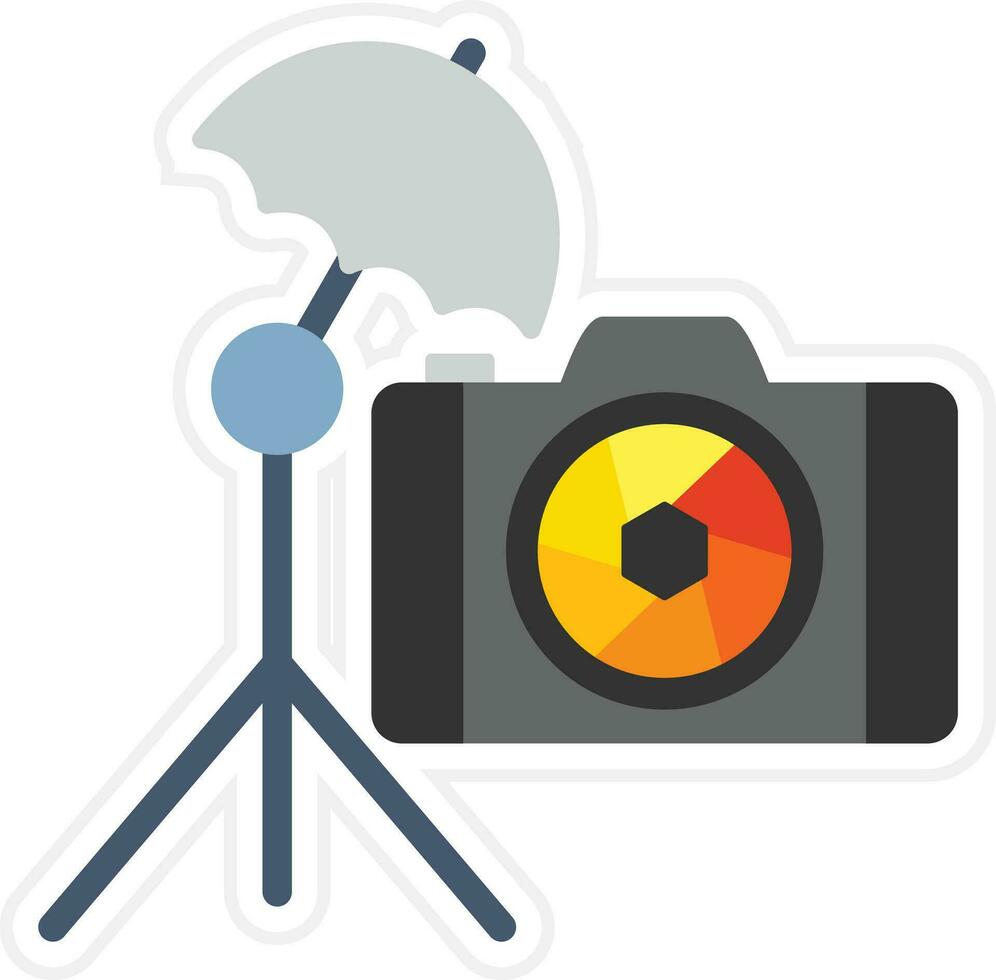 Umbrella Camera Vector Icon