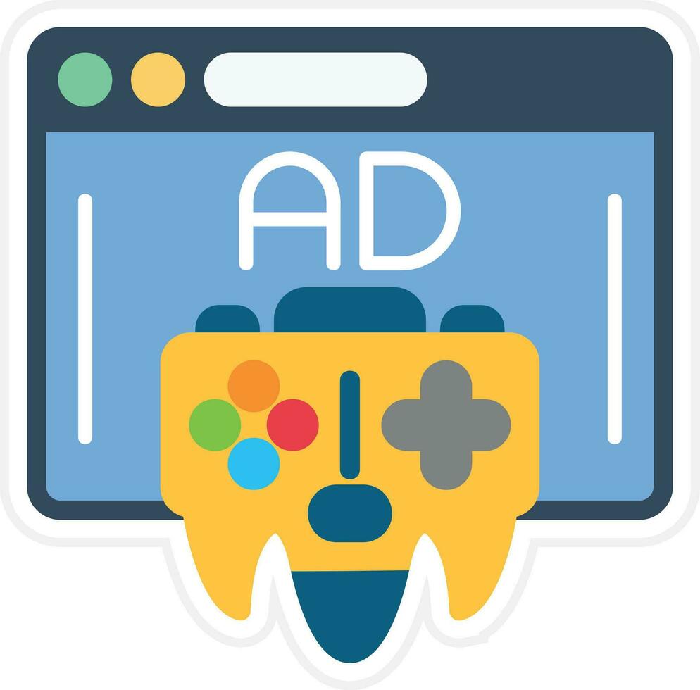 Game Ads Vector Icon