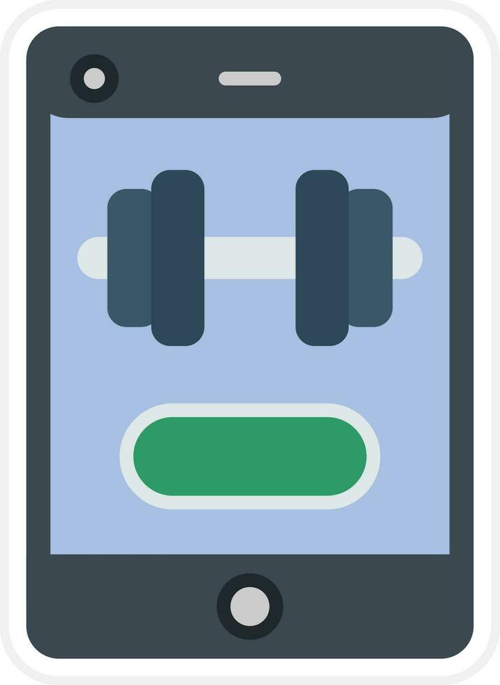 gimnasio aplicación vector icono