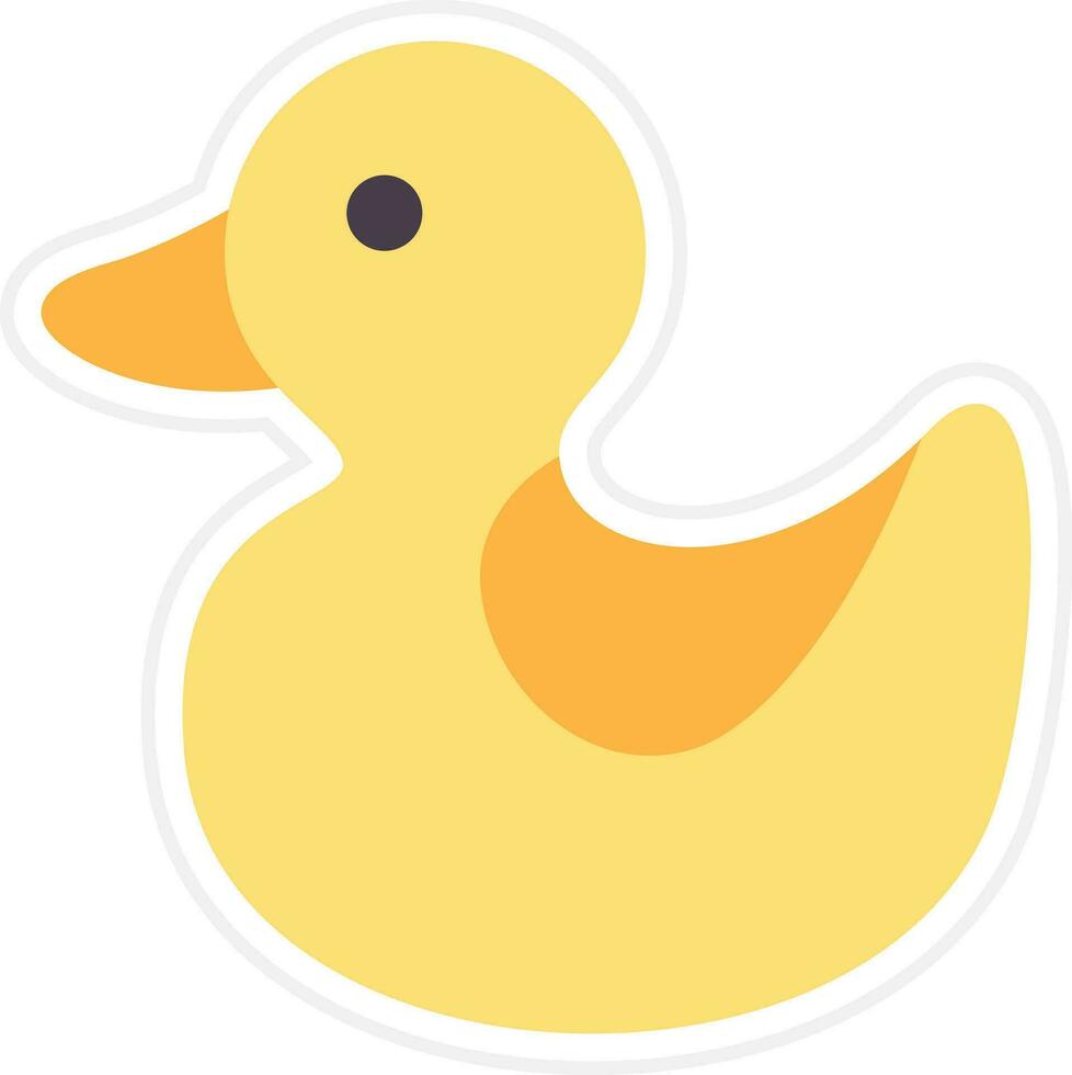 caucho Pato vector icono