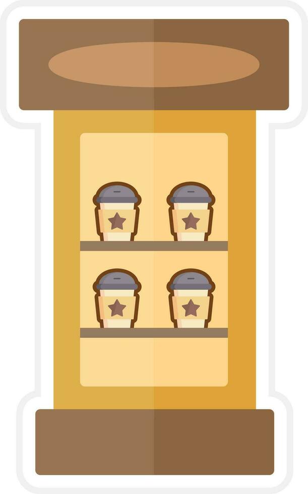 café escaparate vector icono