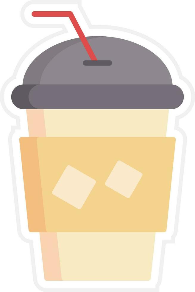 icono de vector de café helado