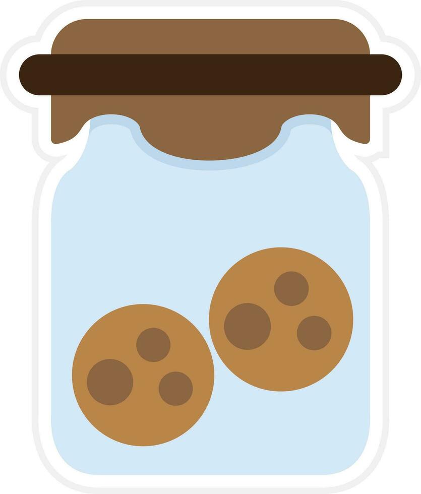 icono de vector de tarro de galletas