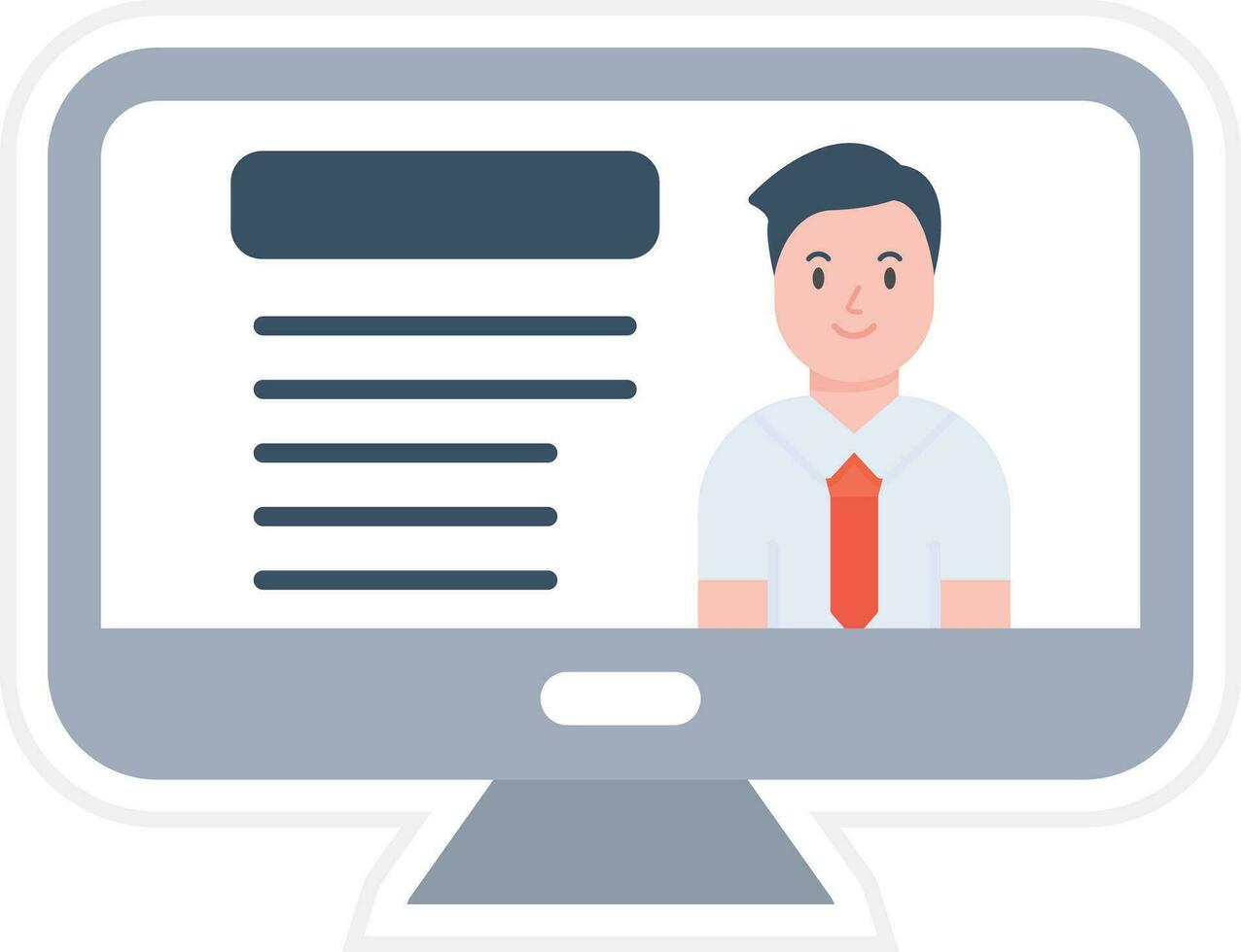 Online Lecture Vector Icon