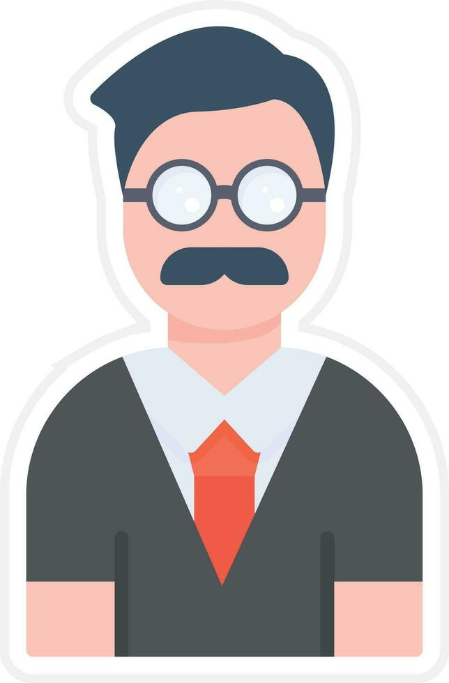 masculino profesor vector icono