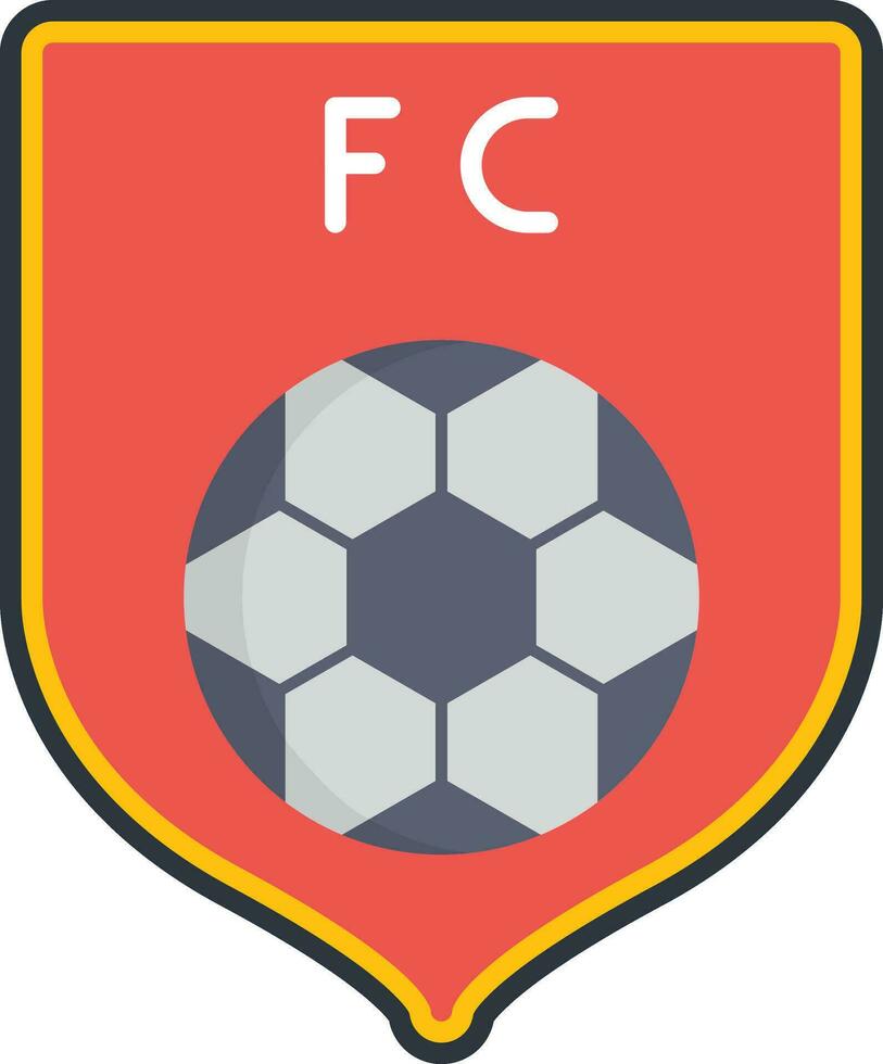 icono de vector de club de fútbol