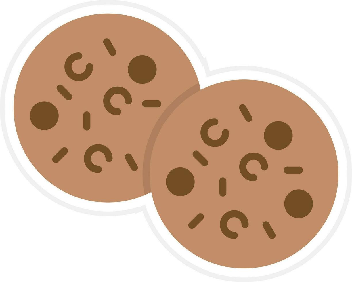 chocolate chip vector icono