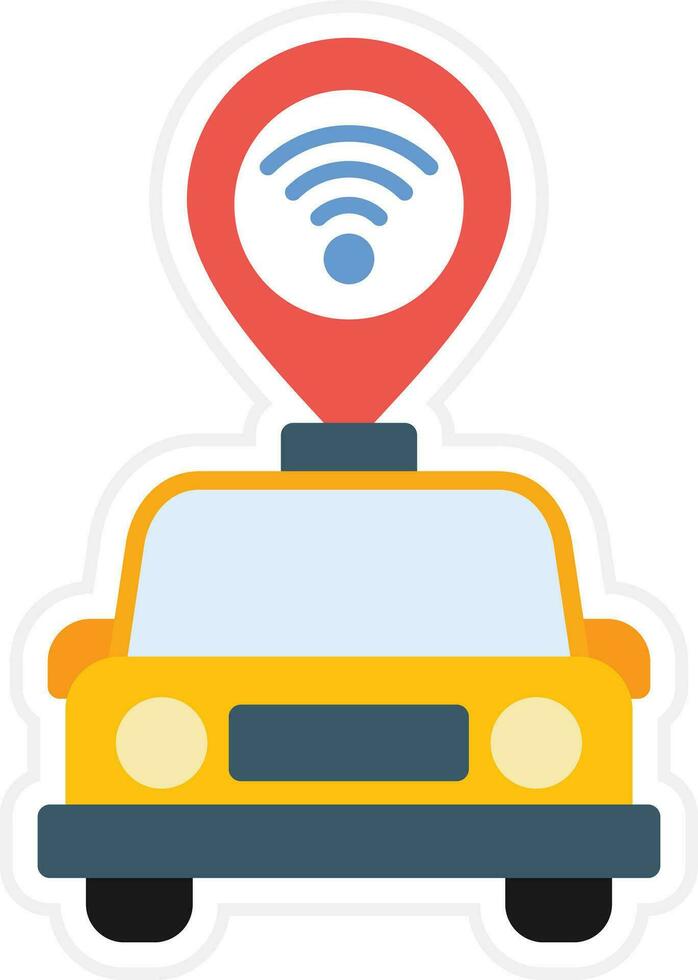 Connected Vehicle Vector Icon