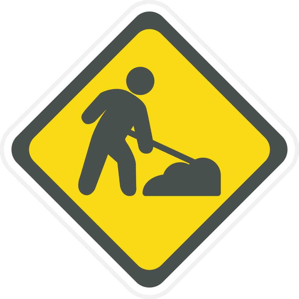 obras de carretera vector icono