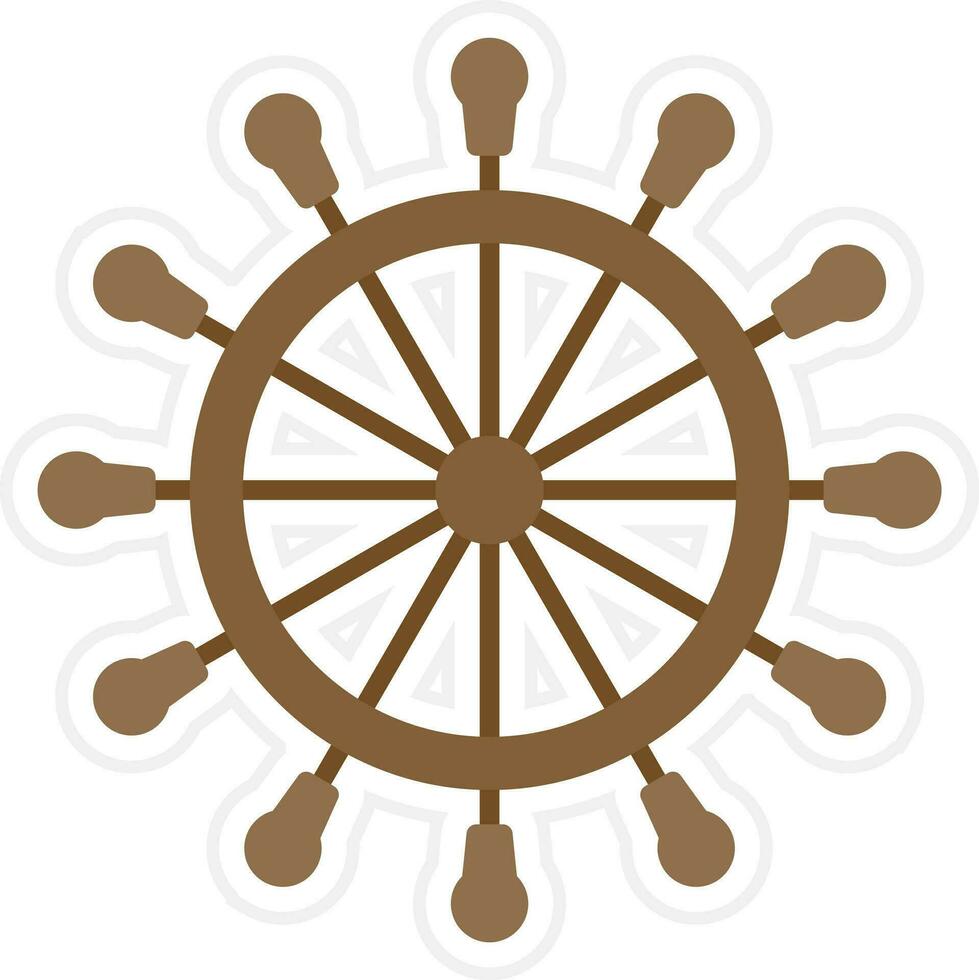 Nautical Wheel Vector Icon
