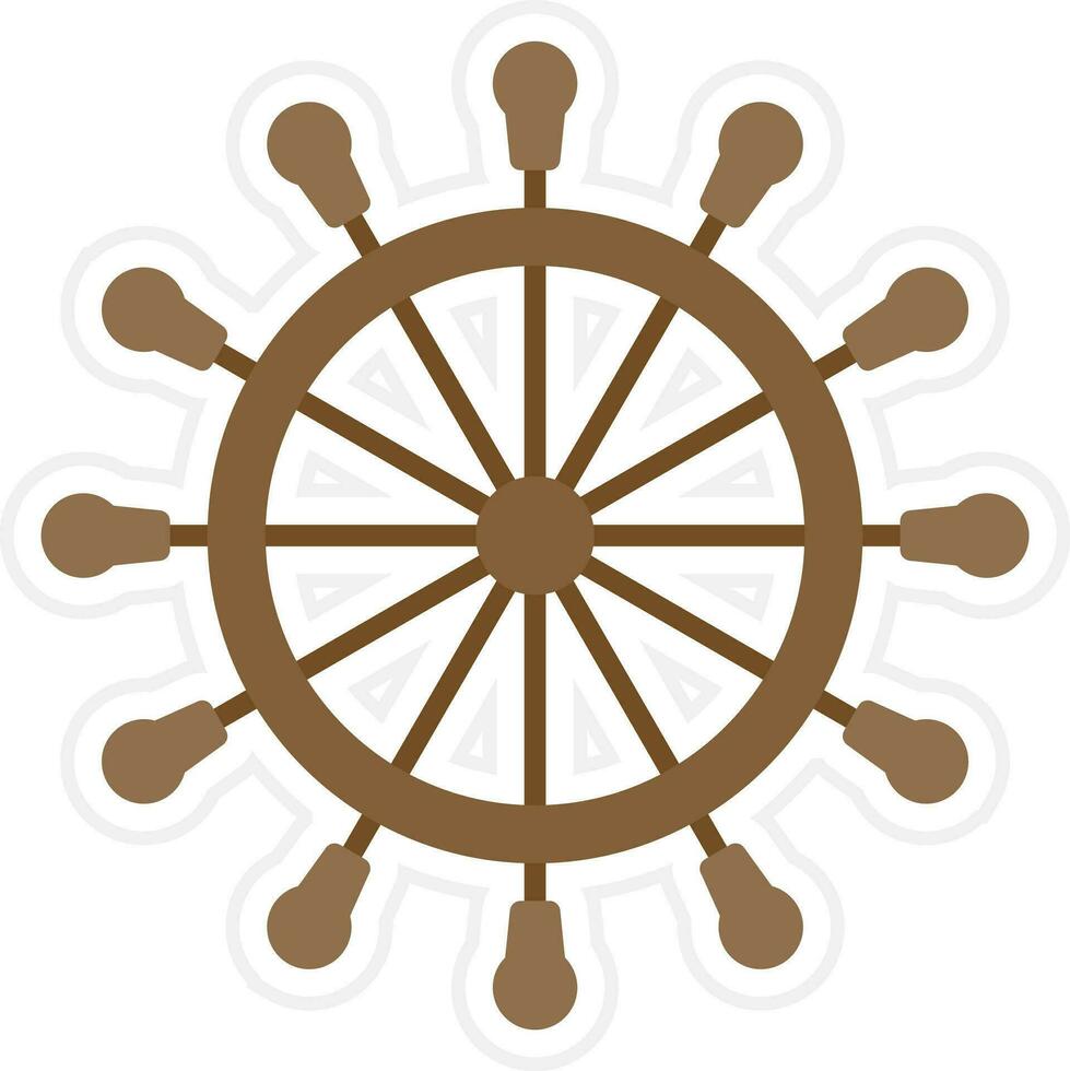 Nautical Wheel Vector Icon